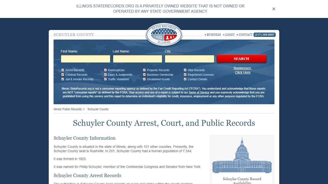 Schuyler County Arrest, Court, and Public Records
